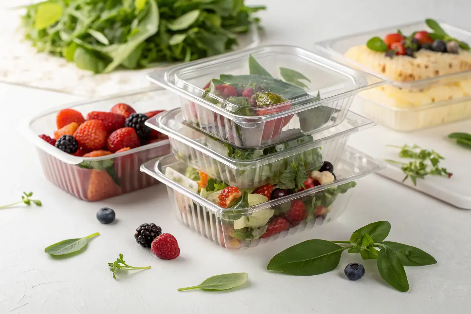 Crystal-clear PLA clamshell boxes by Pure Form Solution
