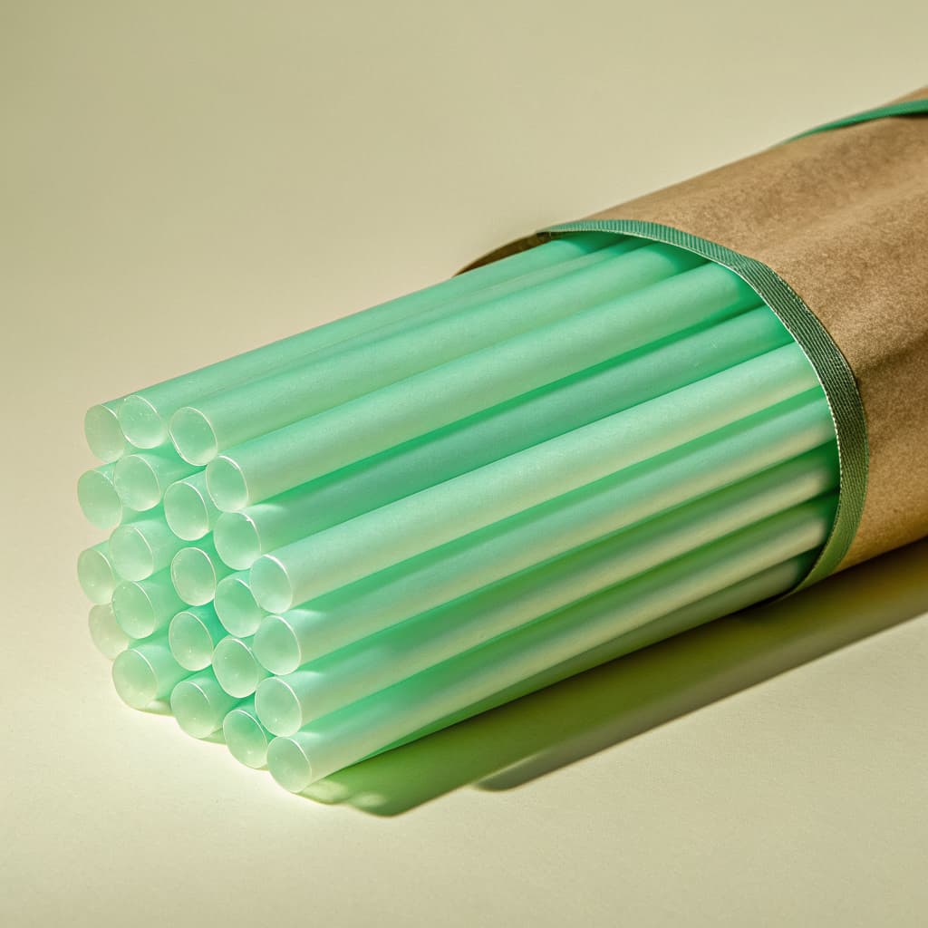 EverBlu Straws — 200 Count Box of Unwrapped PHA Bioplastic Drinking Straws